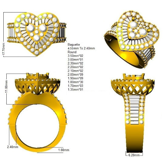 SR920 — Ring - 9k Yellow Gold detail