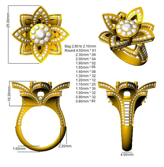 SR921 — Ring - 9k Yellow Gold detail