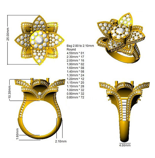 SR922 — Ring - 9k Yellow Gold detail