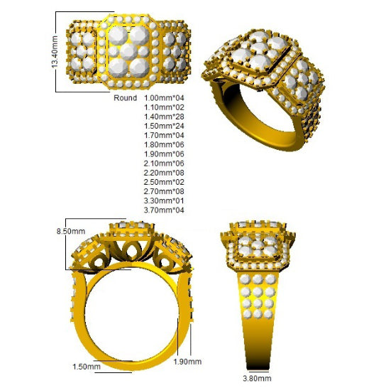 SR924 — Ring - 9k Yellow Gold detail