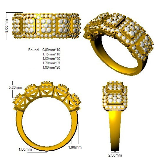 SR928 — Ring - 9k Yellow Gold detail