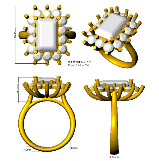 SR942 — Ring - 9k Yellow Gold detail
