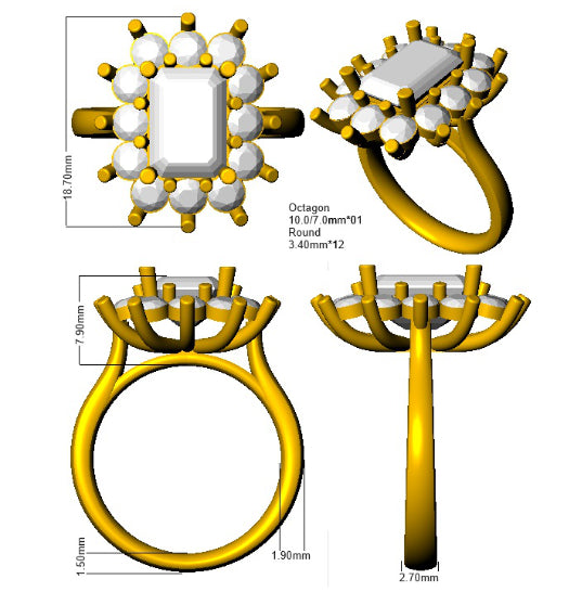 SR944 — Ring - 9k Yellow Gold detail