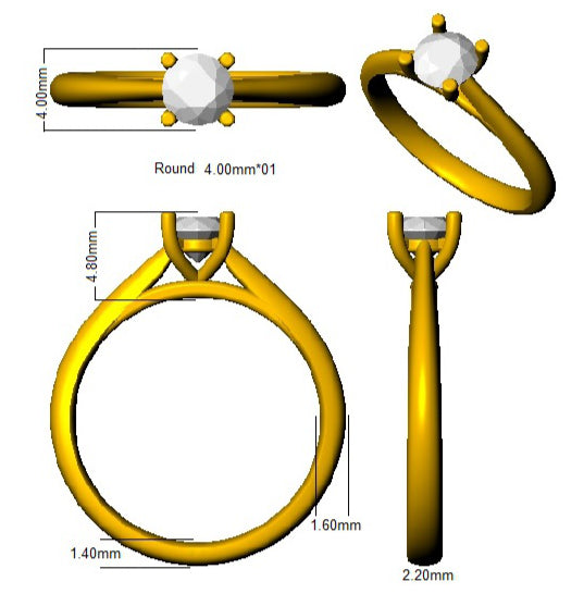 SR964 — Ring - 9k Two Tone detail