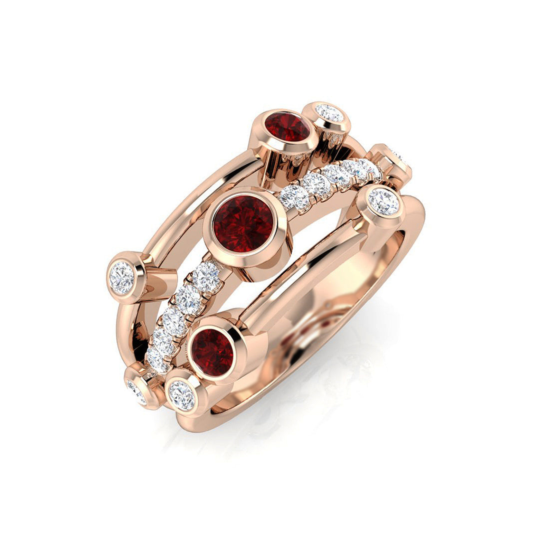 SR971 — Ring - 9 KT Rose Gold