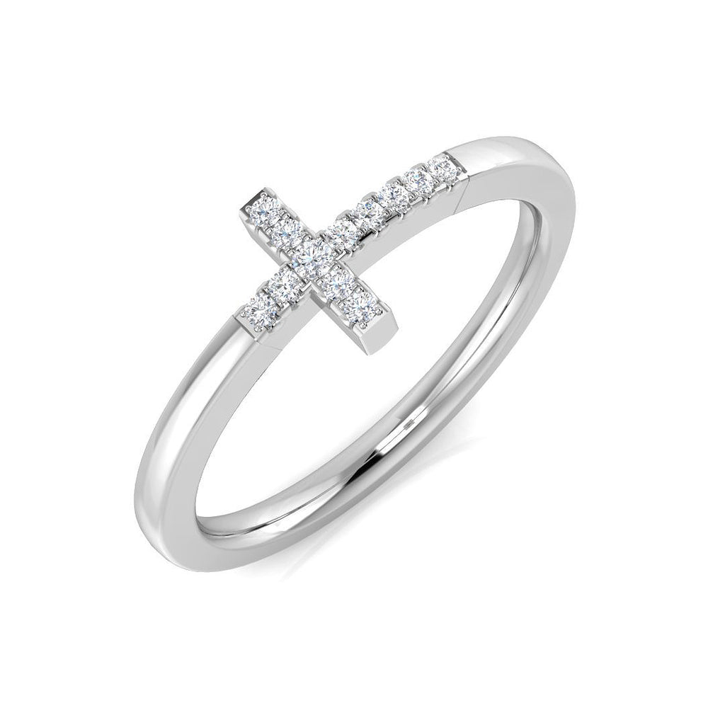 SR996 — Ring - 9 KT White Gold