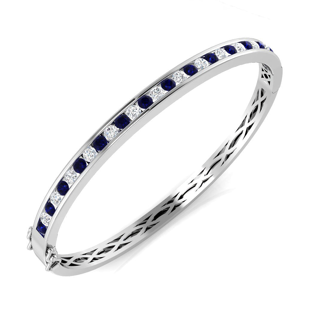 XYA0186 — Bangle - 9k White Gold