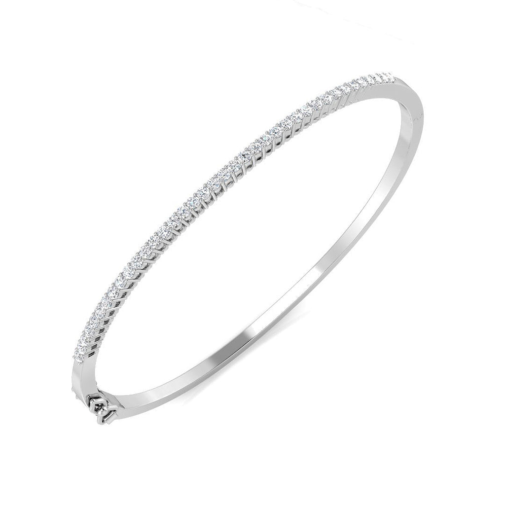 XYA0271D — Bangle - 9k White Gold