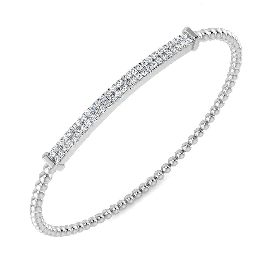XYA0360 — Bangle - 9k White Gold