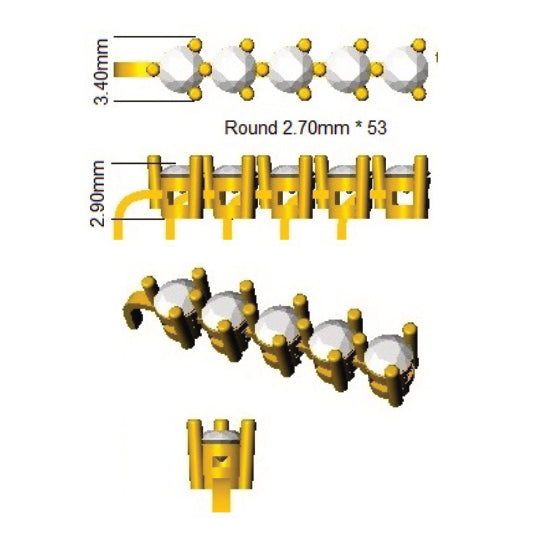 XYB0027 — Bracelet - 9k Yellow Gold detail