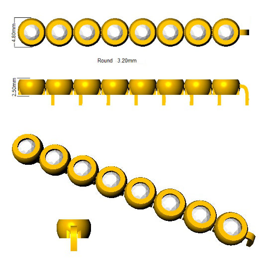 XYB0602 — Bracelet - 9k Yellow Gold detail