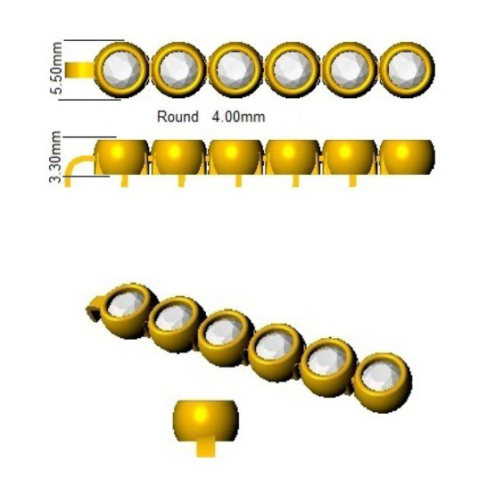 XYB0733 — Bracelet - 9k Yellow Gold detail