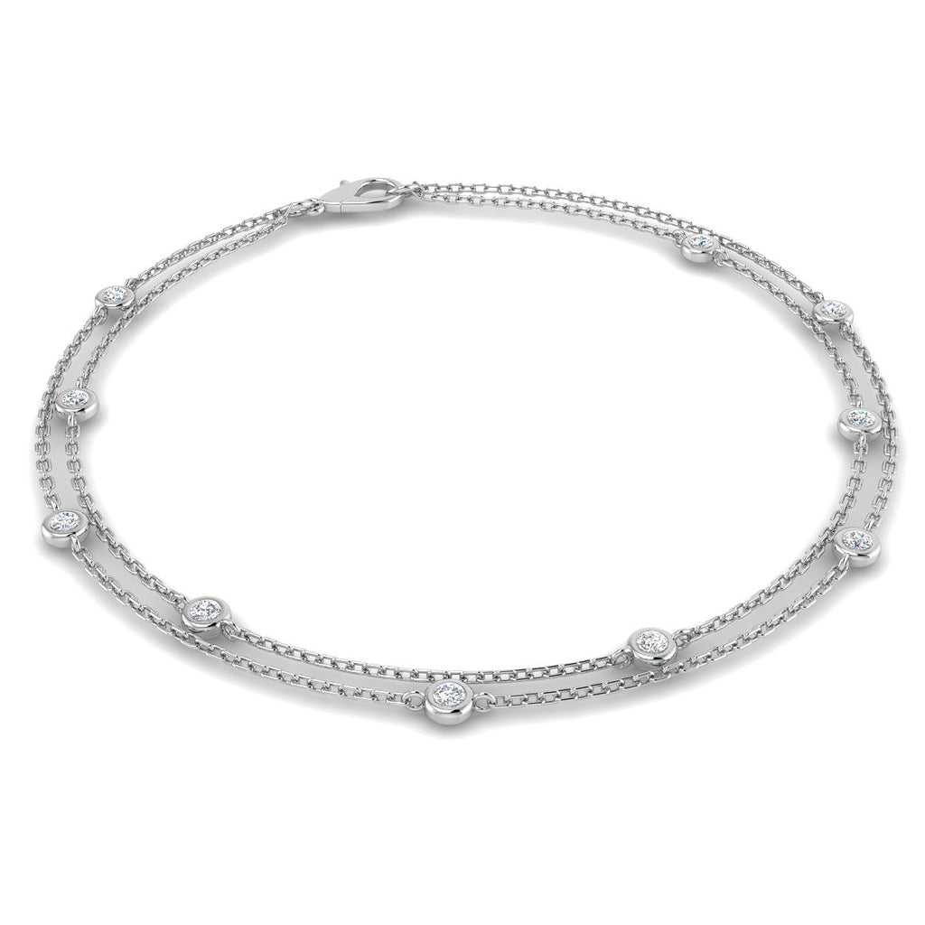 XYB0734CA — Bracelet - 9k White Gold