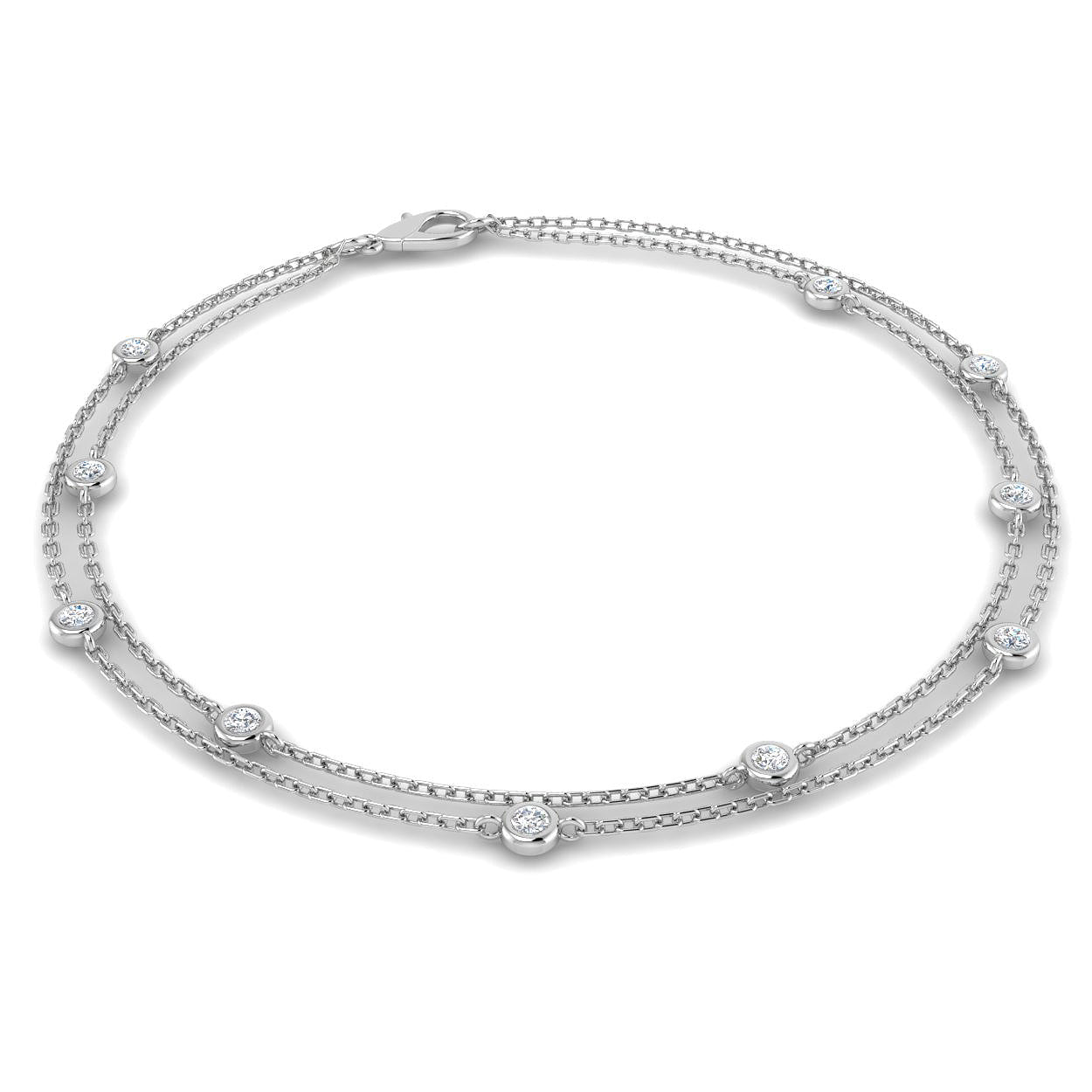 XYB0734CA — Bracelet - 9k White Gold