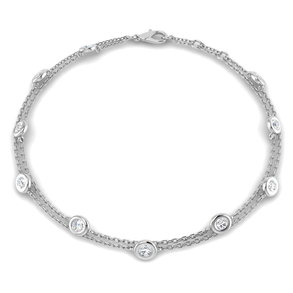 XYB0734CB — Bracelet - 9k White Gold