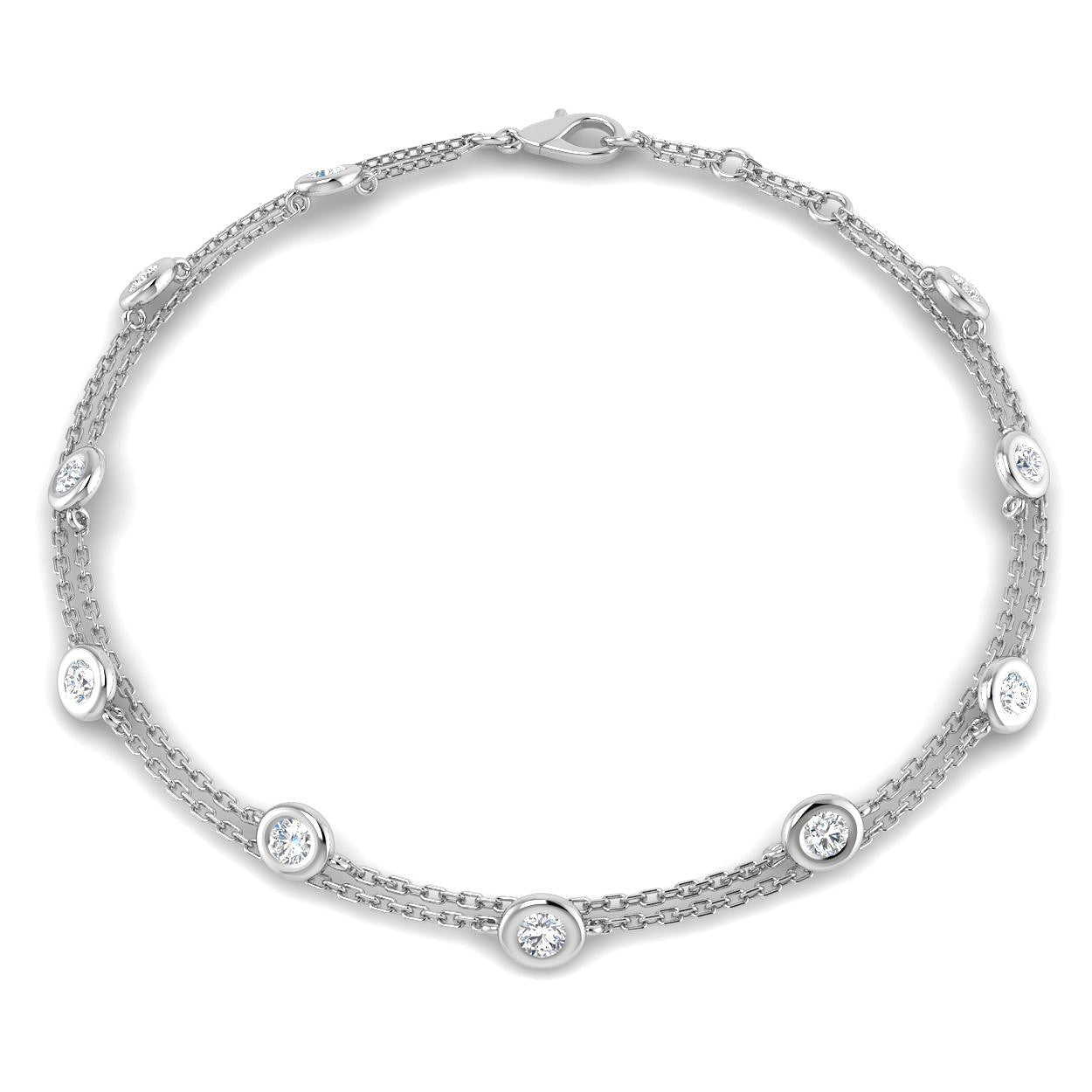 XYB0734CB — Bracelet - 9k White Gold