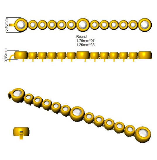 XYB1188 — Bracelet - 9k Yellow Gold detail