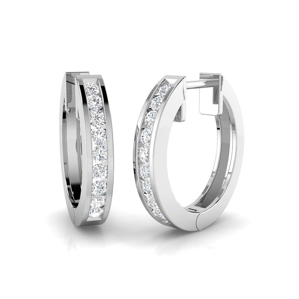 XYE0095 — Earrings - 9k White Gold
