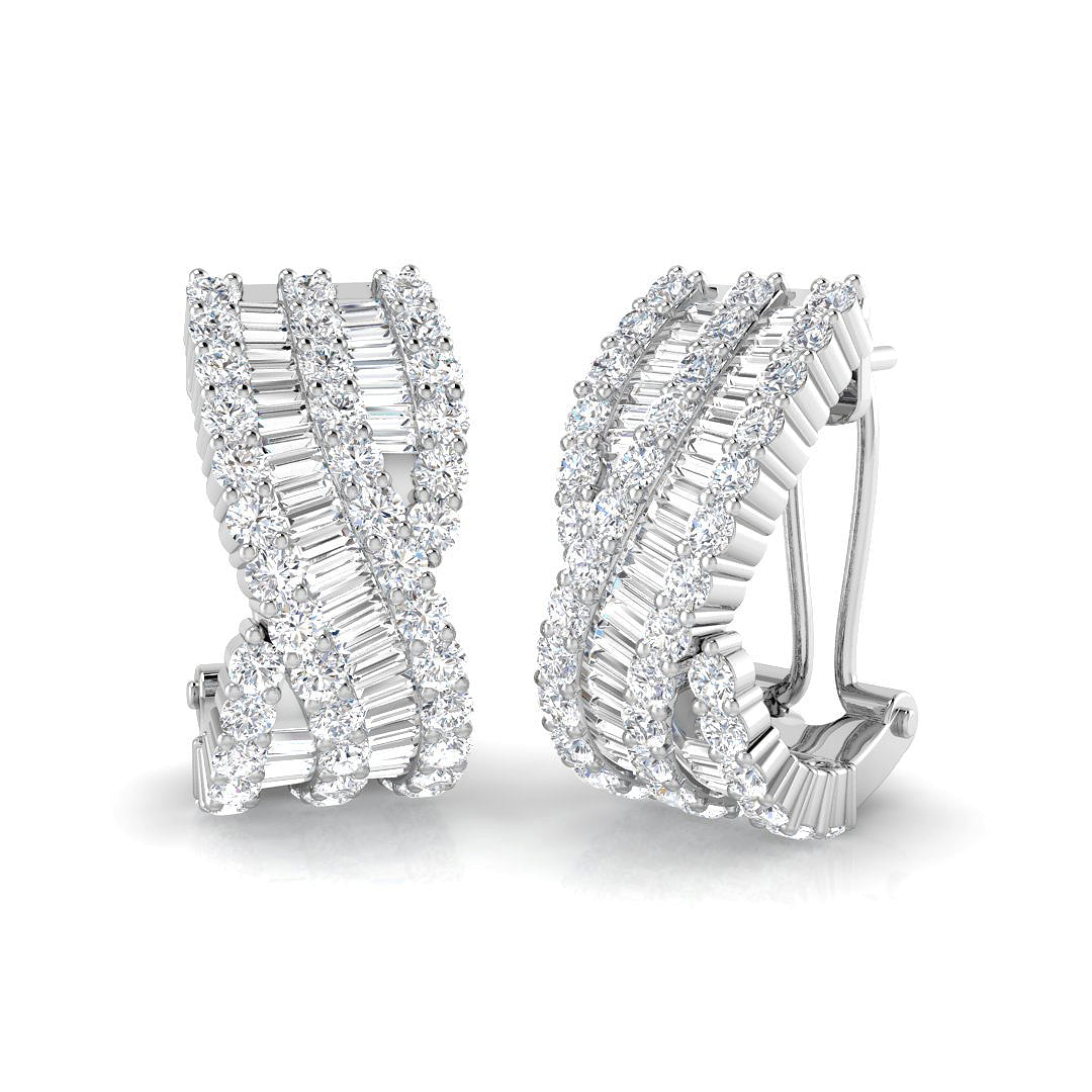 XYE0572 — Earrings - 9k White Gold