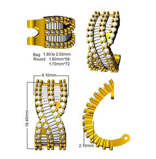 XYE0572 — Earrings - 9k Yellow Gold detail