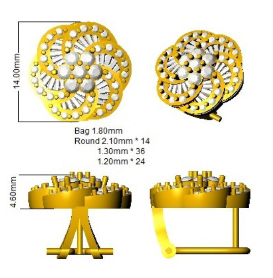 XYE0622 — Earrings - 9k Yellow Gold detail