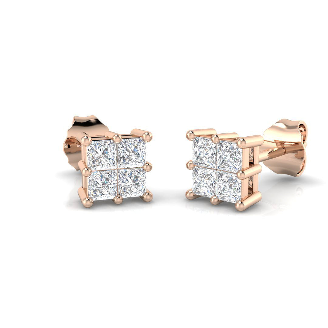XYE1107 — Earrings - 9k Rose Gold