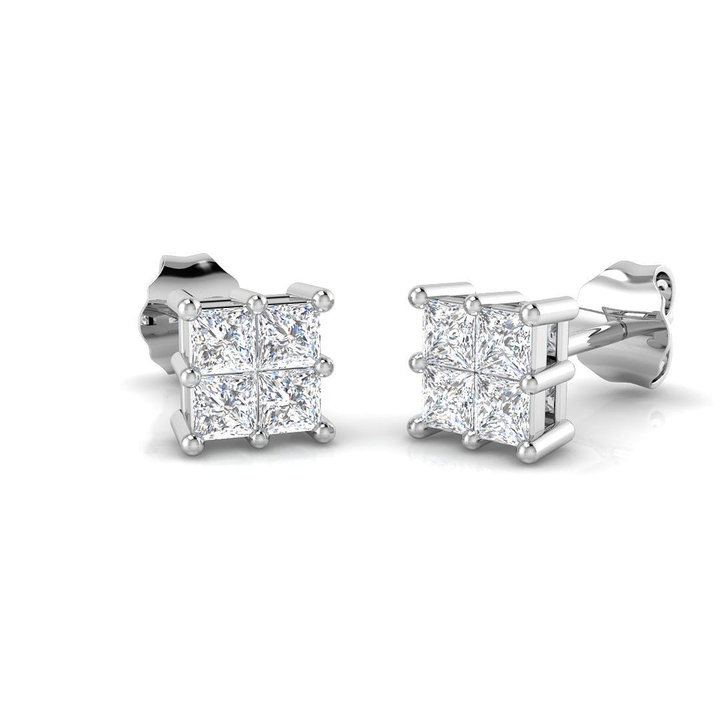 XYE1107 — Earrings - 9k White Gold