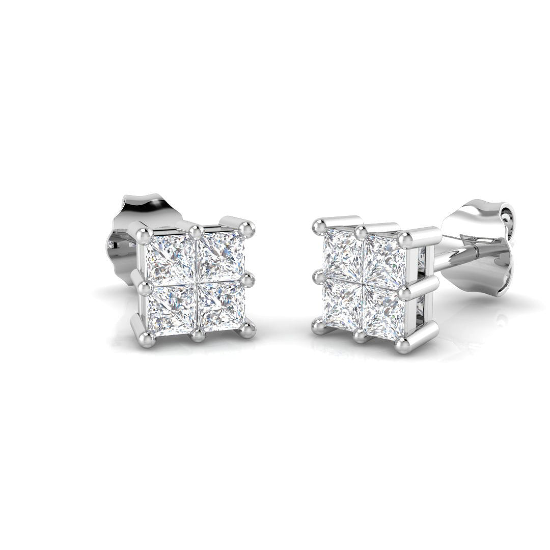 XYE1107 — Earrings - 9k White Gold