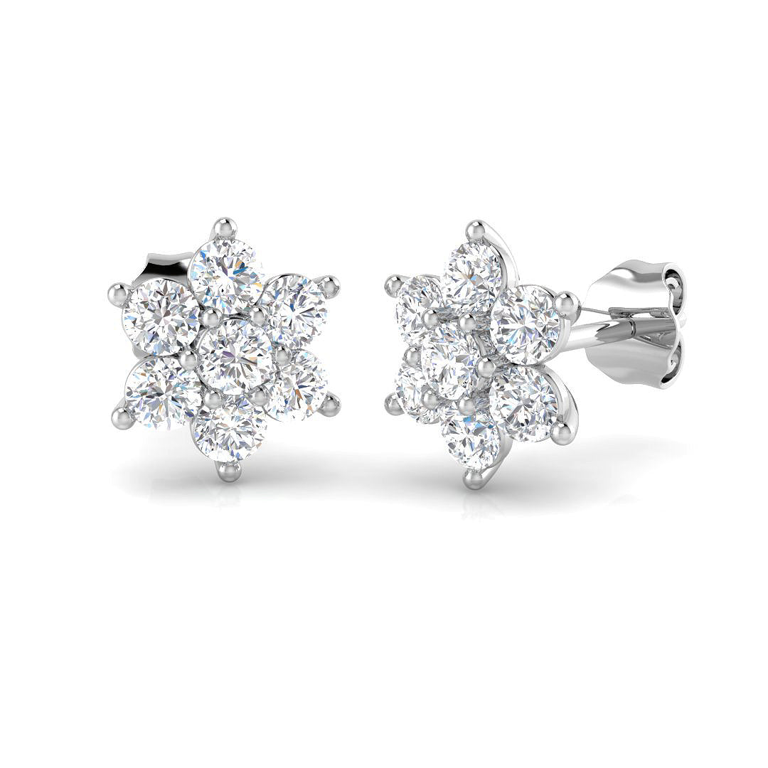 XYE1153 — Earrings - 9k White Gold