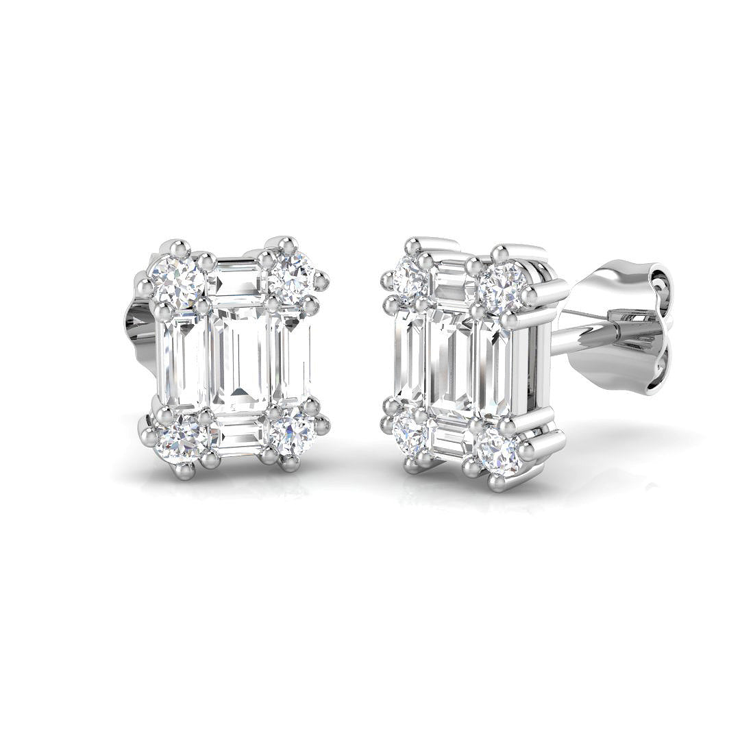 XYE1541 — Earrings - 9k White Gold