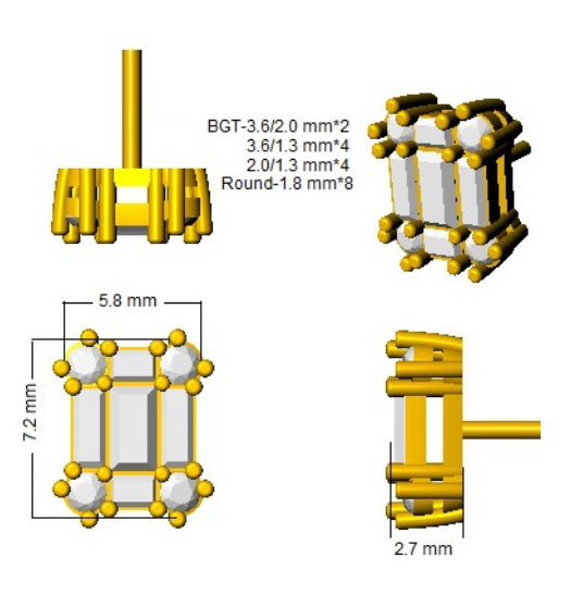 XYE1541 — Earrings - 9k Yellow Gold detail