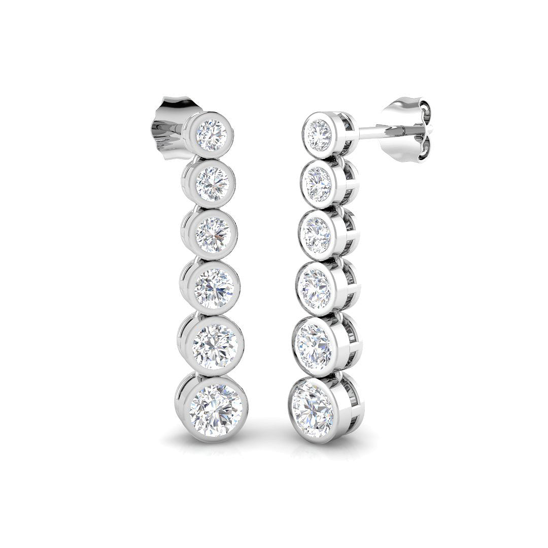XYE20145 — Earrings - 9k White Gold