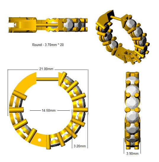 XYE2068 — Earrings - 9k Yellow Gold detail