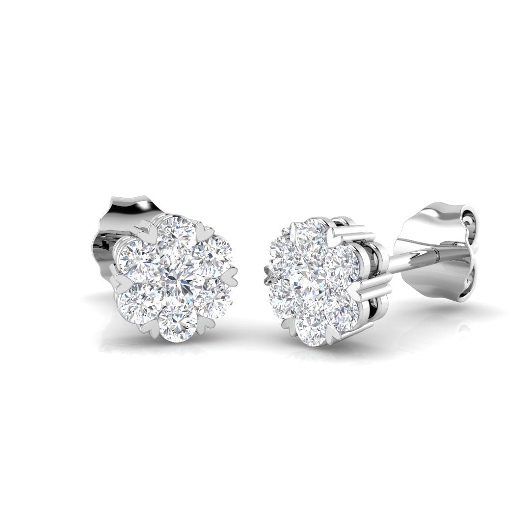 XYE2097A — Earrings - 9k White Gold