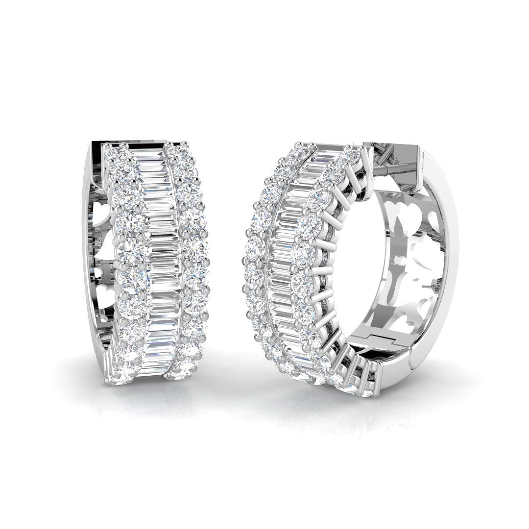 XYE2199 — Earrings - 9k White Gold