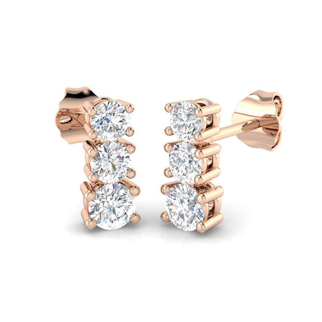XYE2419 — Earrings - 9k Rose Gold
