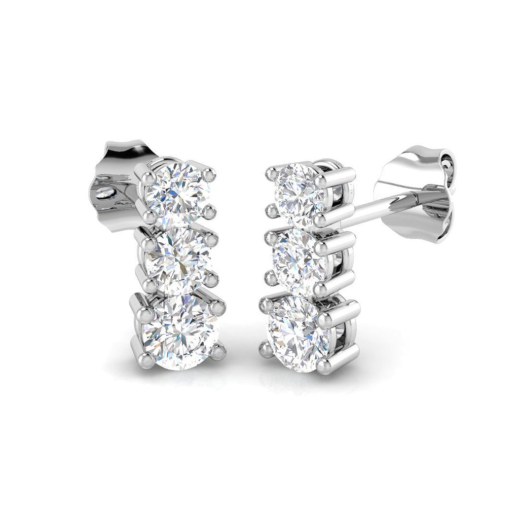 XYE2419 — Earrings - 9k White Gold