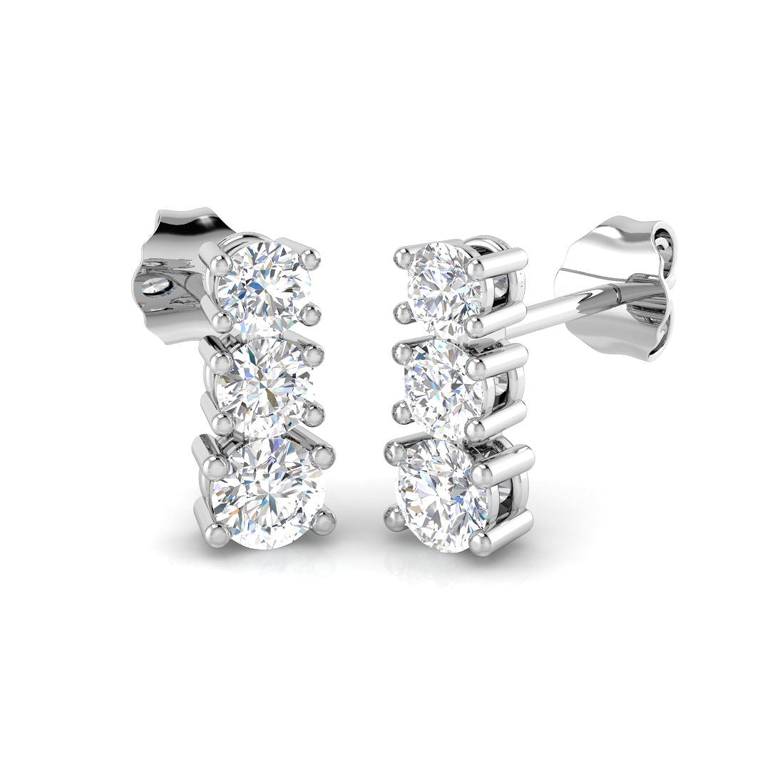 XYE2419 — Earrings - 9k White Gold