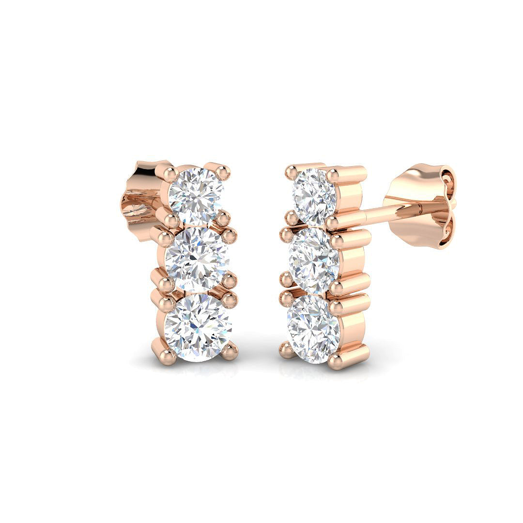XYE2420 — Earrings - 9k Rose Gold