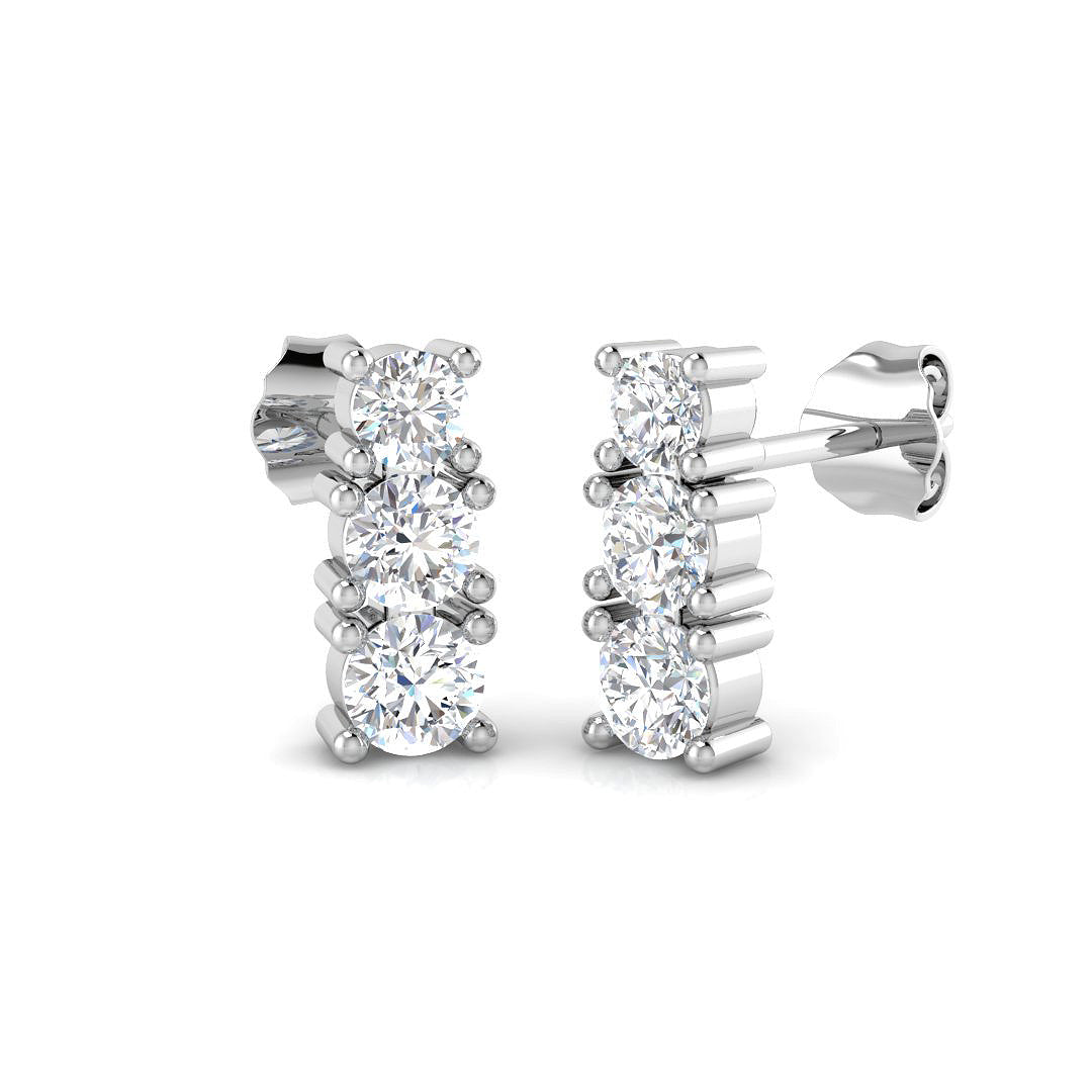XYE2420 — Earrings - 9k White Gold