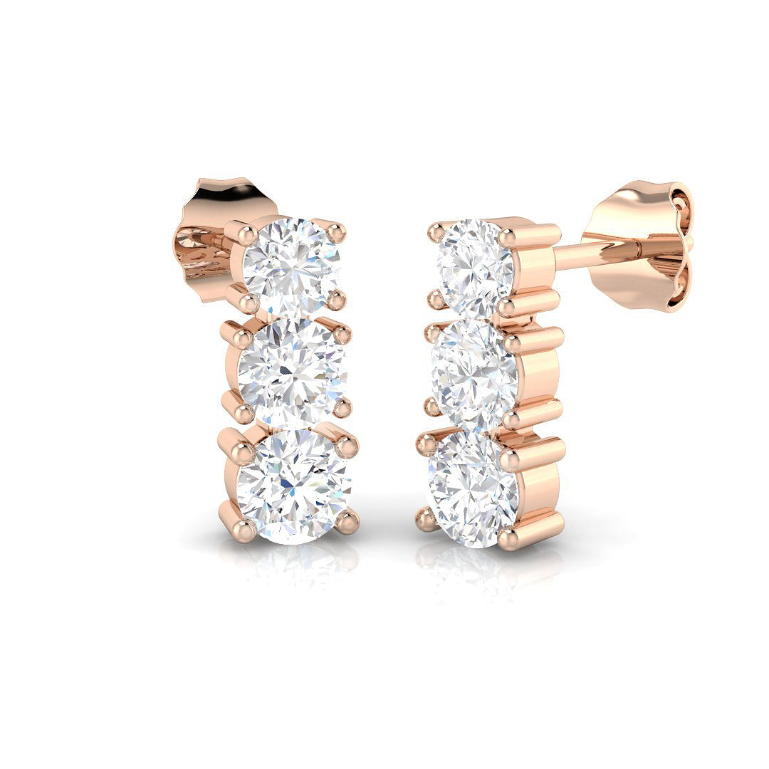 XYE2422 — Earrings - 9k Rose Gold