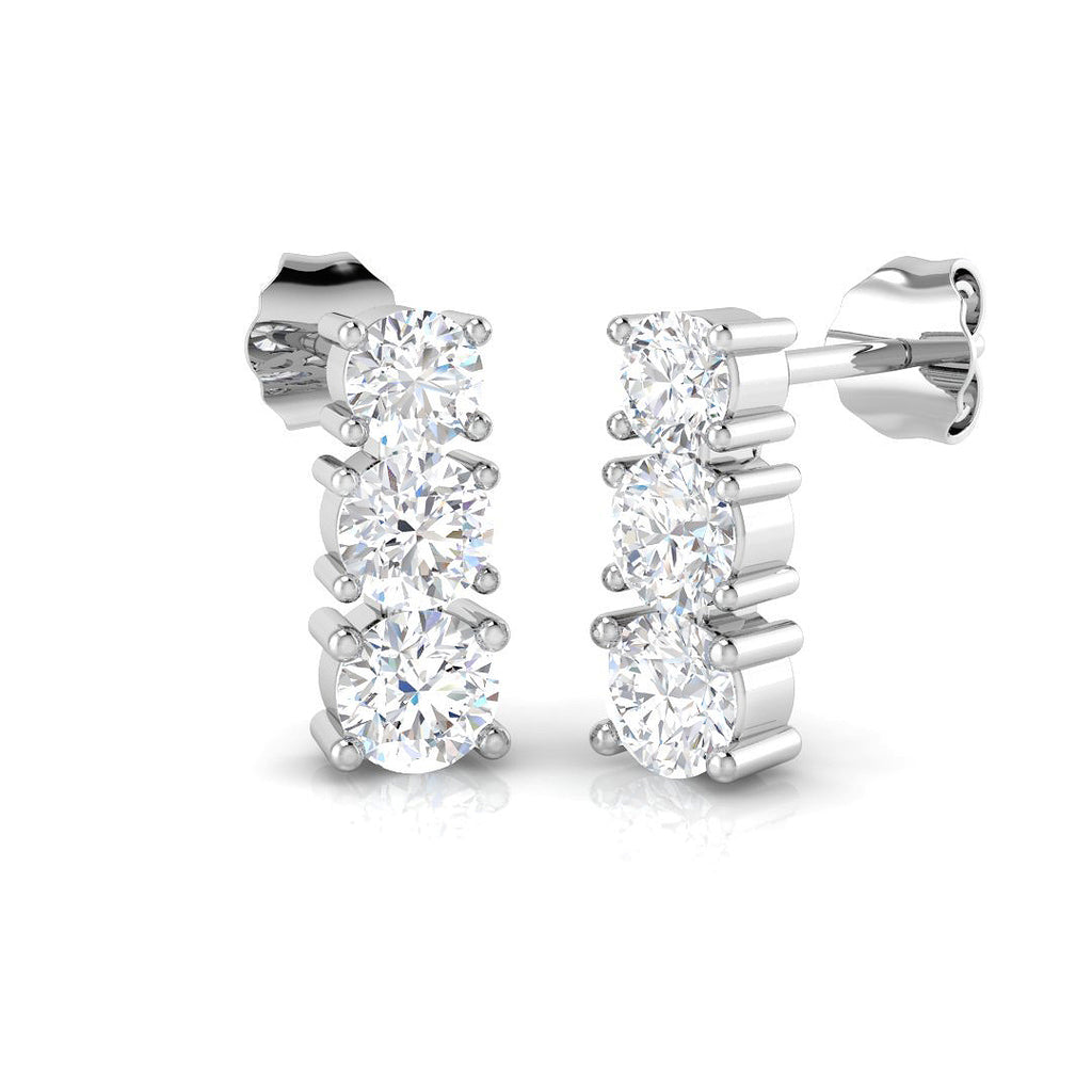XYE2422 — Earrings - 9k White Gold