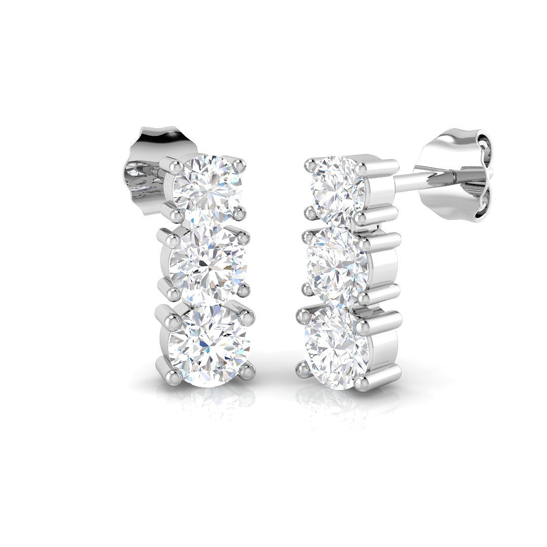 XYE2422 — Earrings - 9k White Gold
