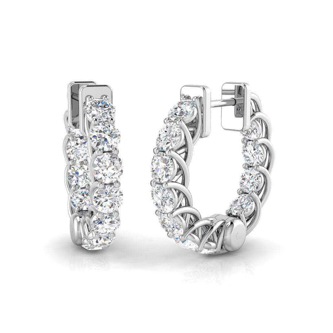 XYE2495 — Earrings - 9k White Gold