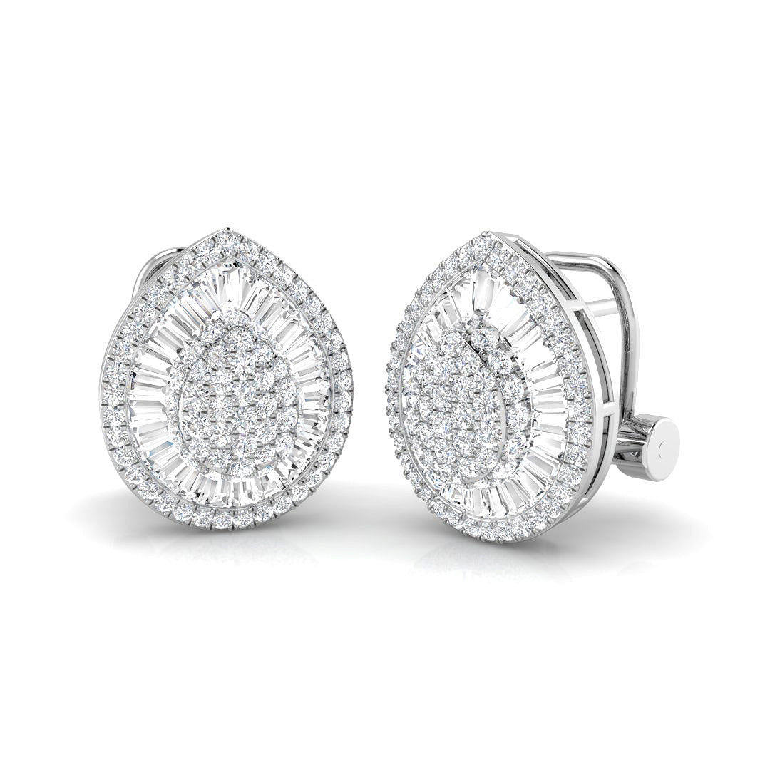 XYE2555 — Earrings - 9k White Gold
