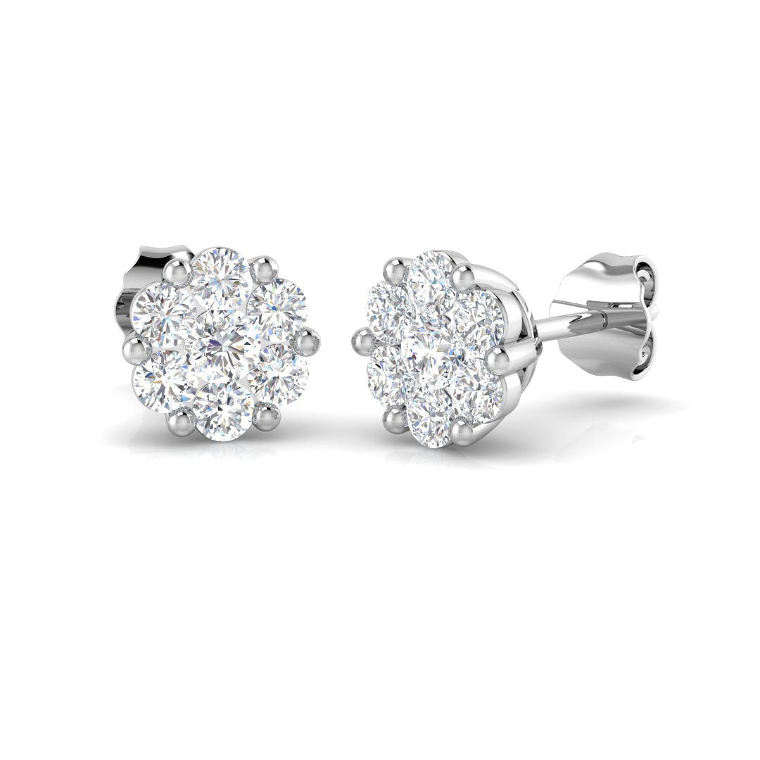 XYE2577 — Earrings - 9k White Gold