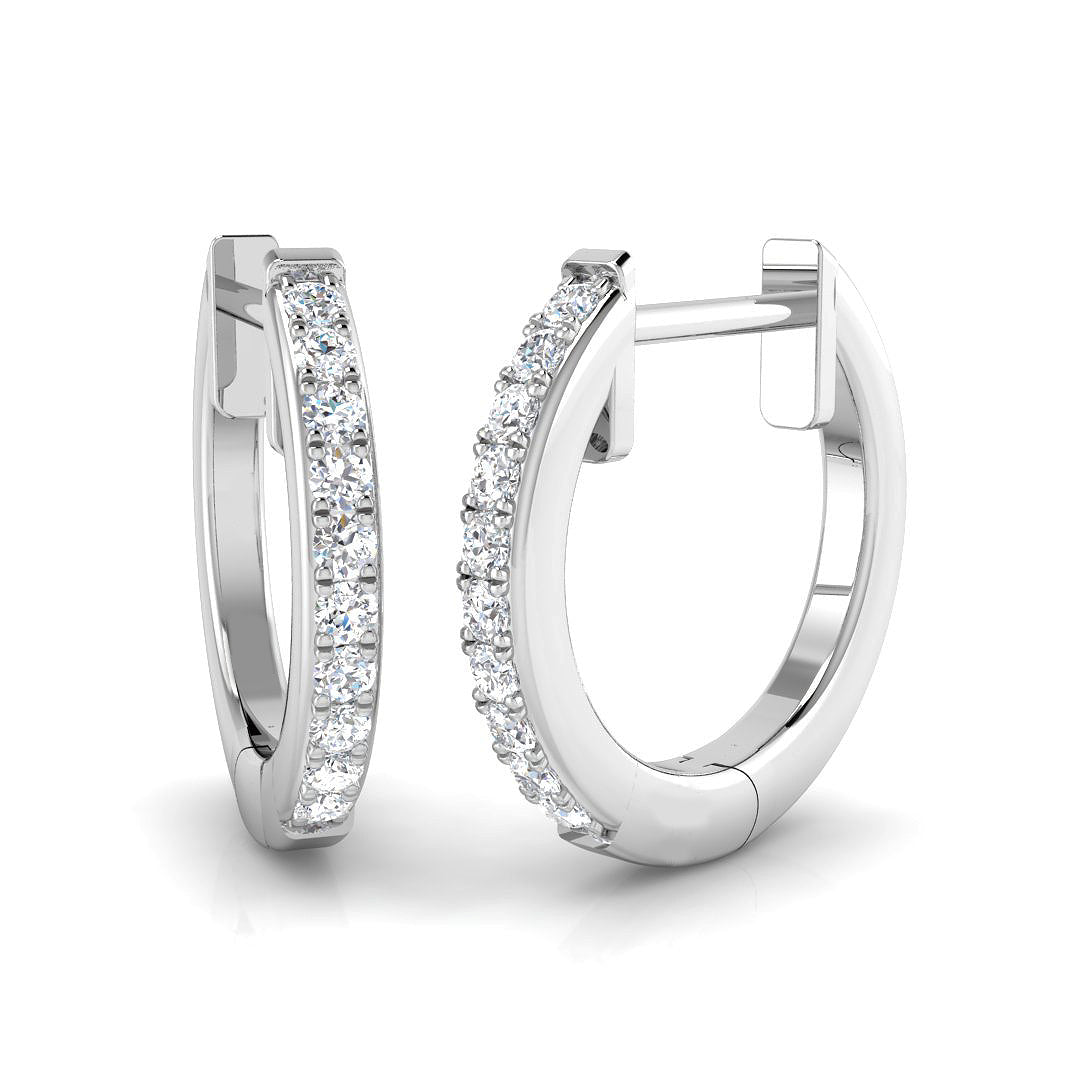 XYE2595 — Earrings - 9 KT White Gold