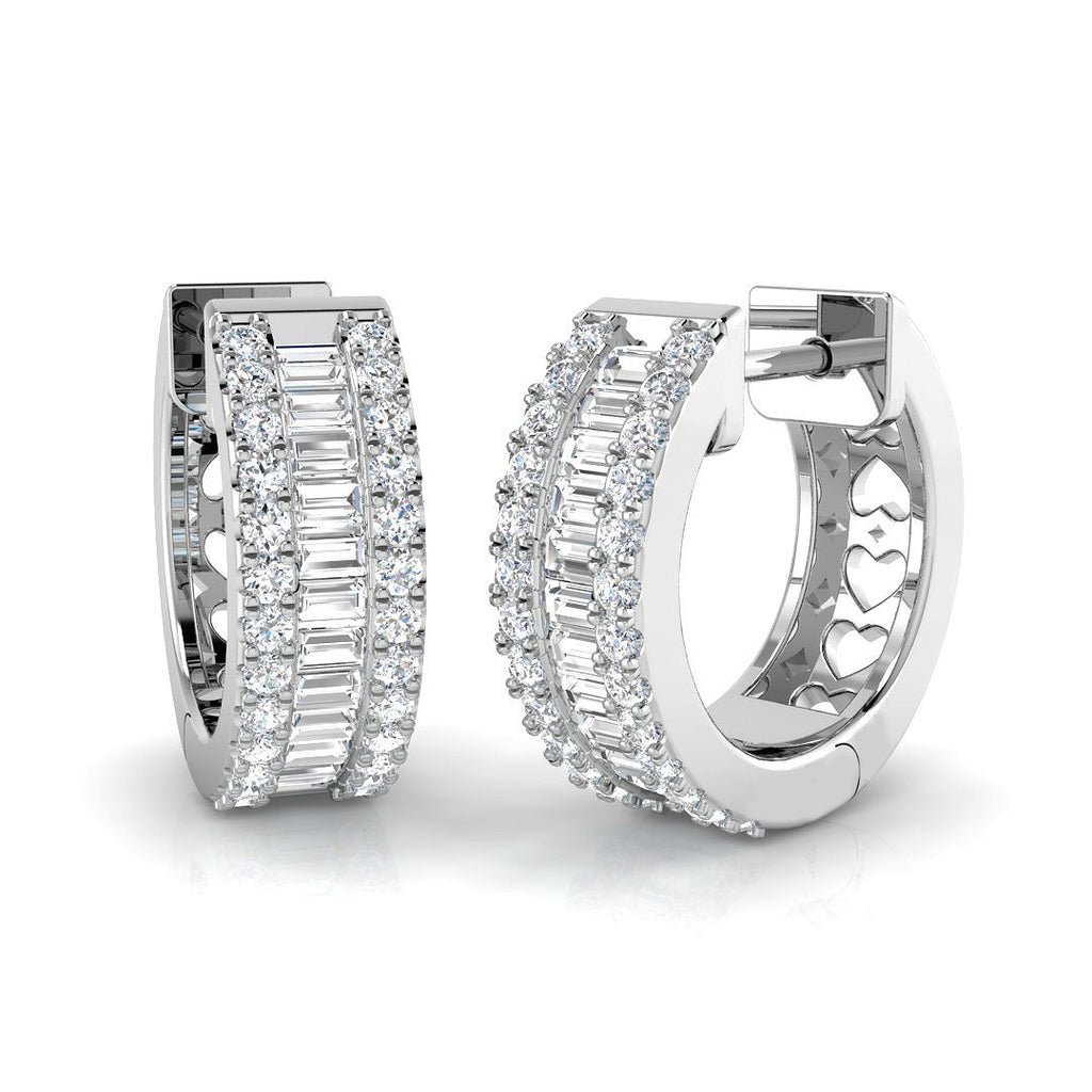 XYE2615D — Earrings - 9k White Gold