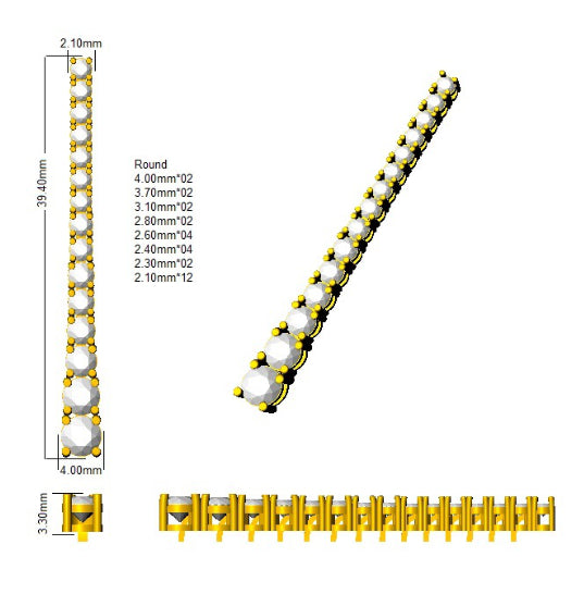 XYE2634 — Earrings - 9k Yellow Gold detail