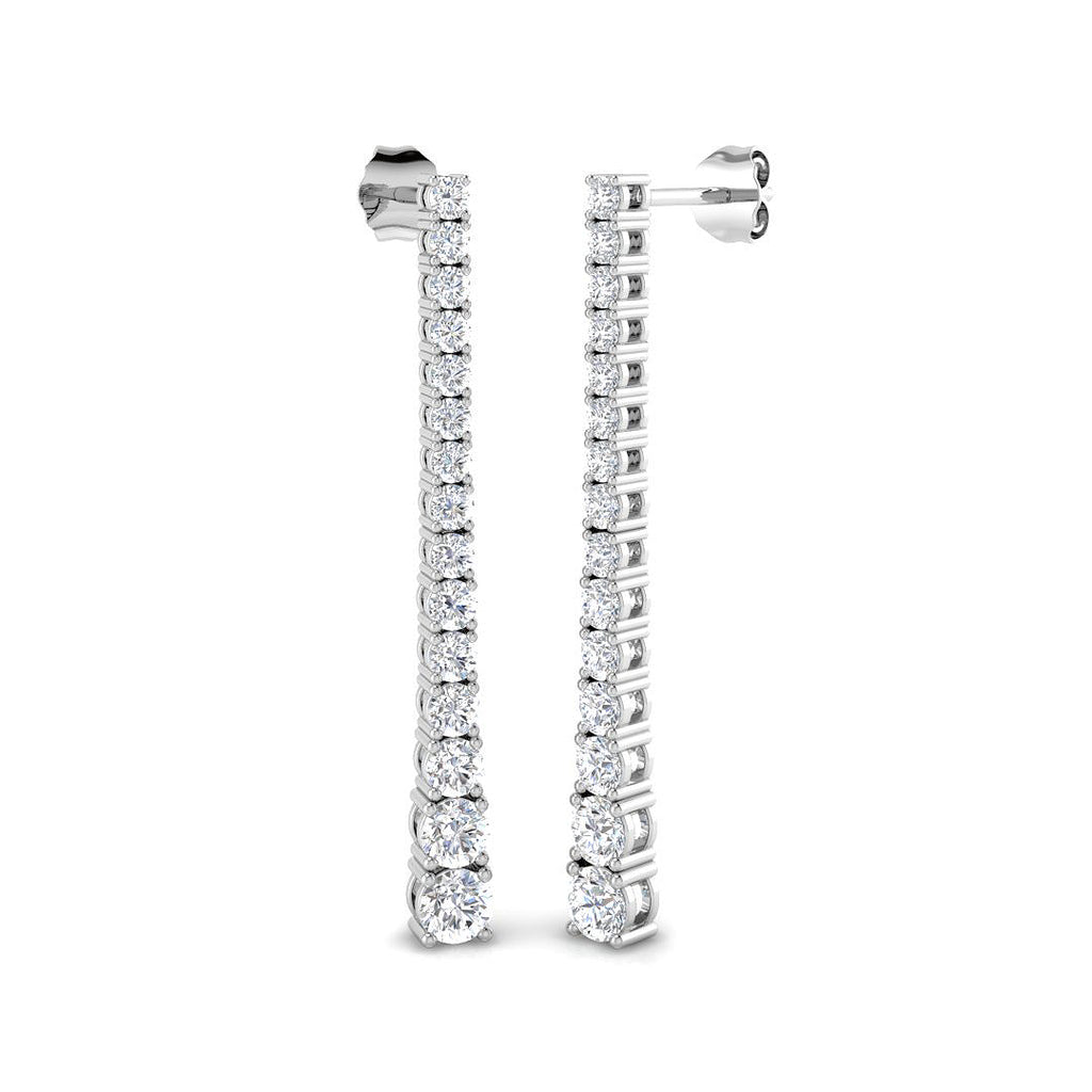 XYE2634 — Earrings - 9k White Gold